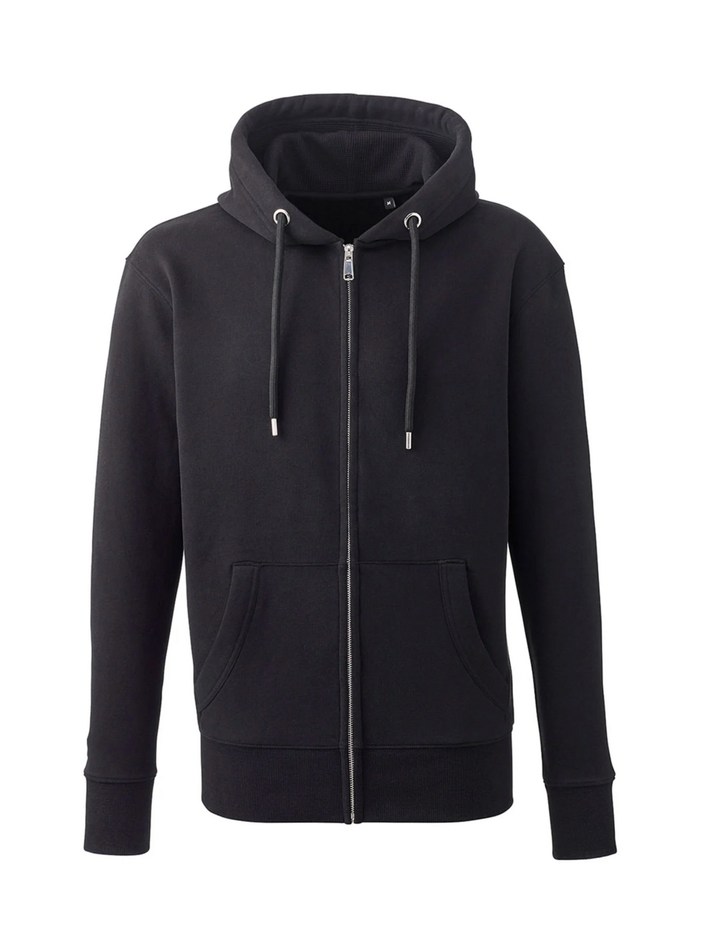 Echo Moon Apparel Black Circle of Shadows Full Zip Hoodie PETA Approved vegan front side