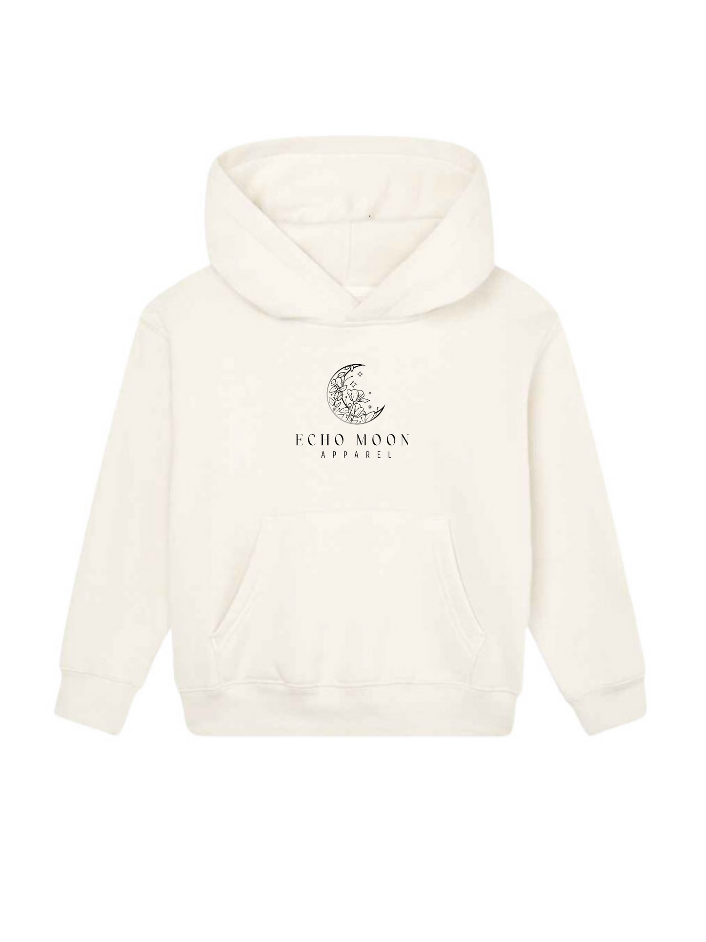 Echo Moon Apparel natural kids hoodie front side