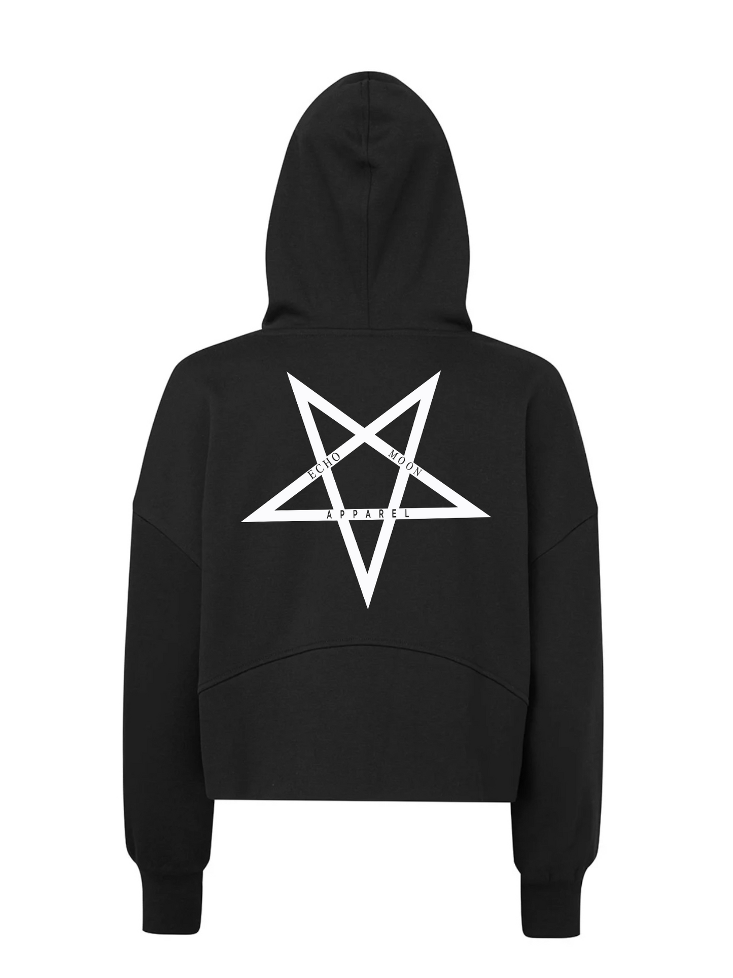 Echo Moon Apparel lucid hex 1/2 zip cropped hoodie back side