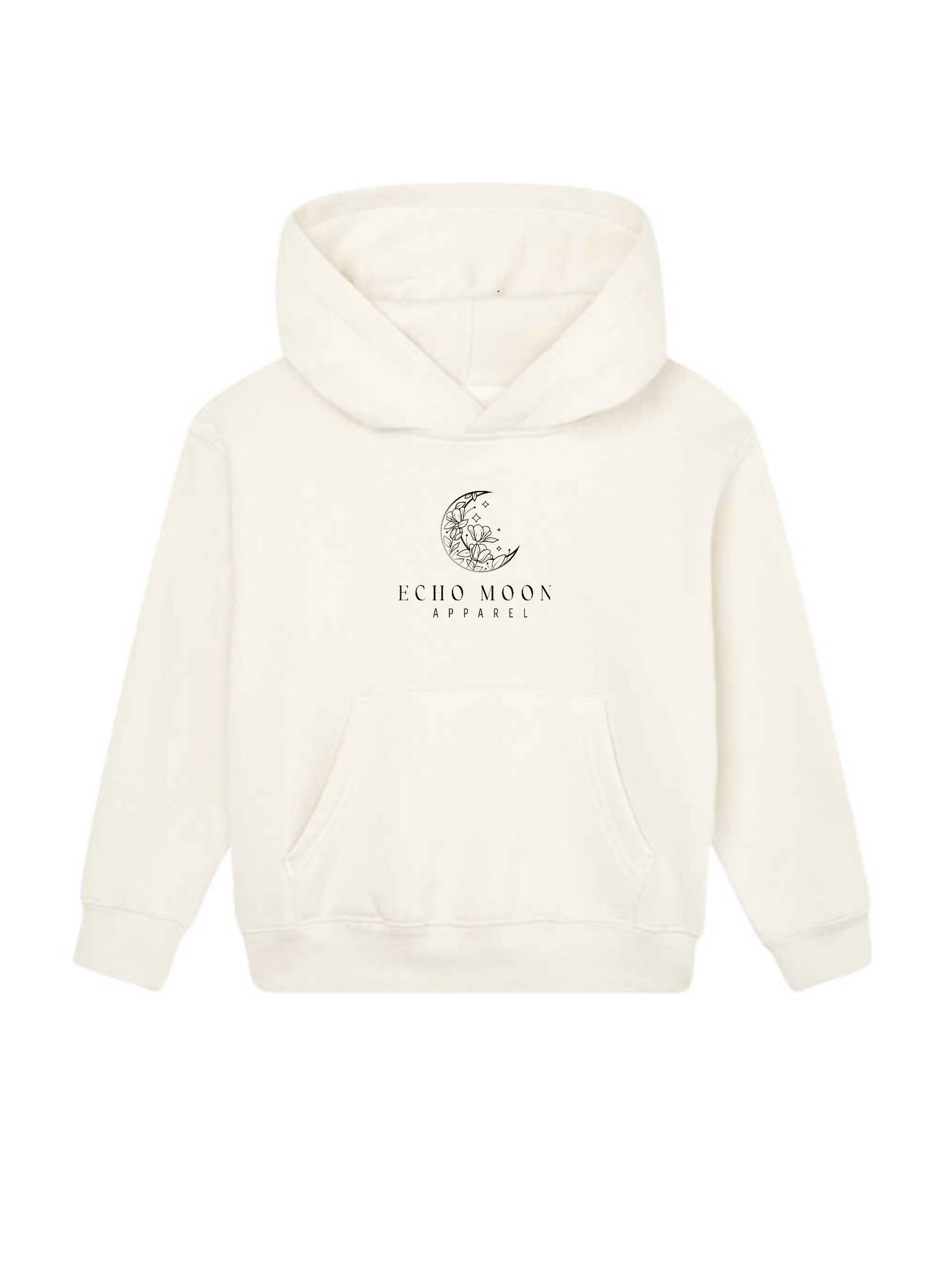 Echo Moon Apparel natural kids hoodie front side