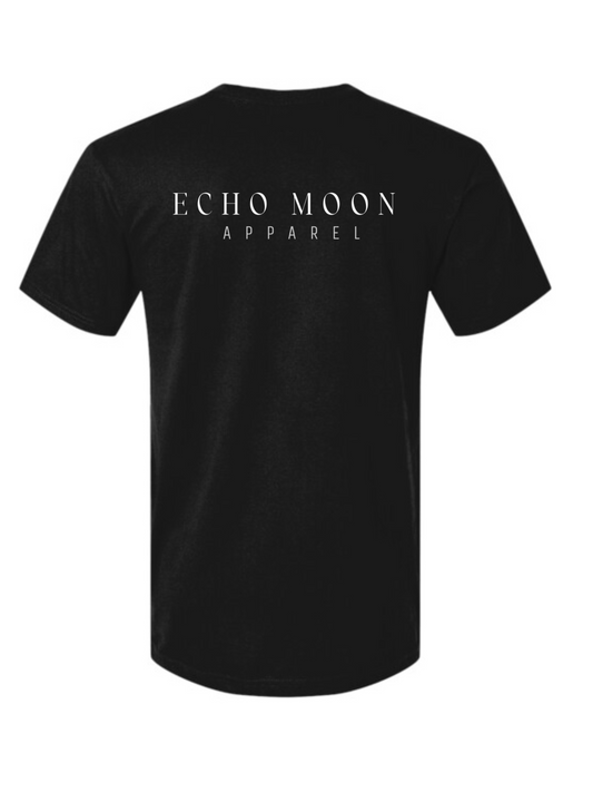 Echo Moon Apparel black OG kids t-shirt 100% organic cotton back side