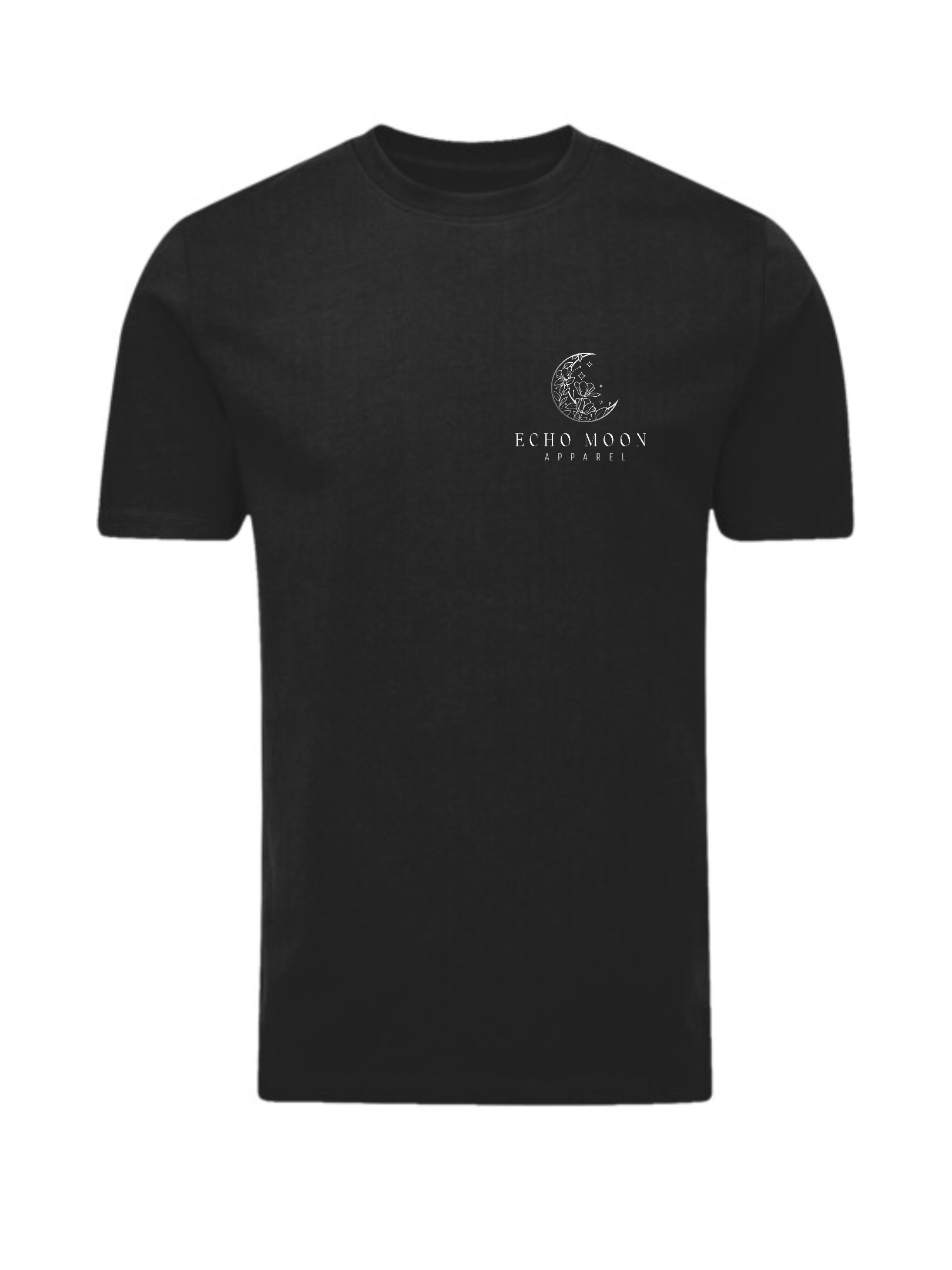 Echo Moon Apparel black OG unisex t-shirt 100% organic cotton front side