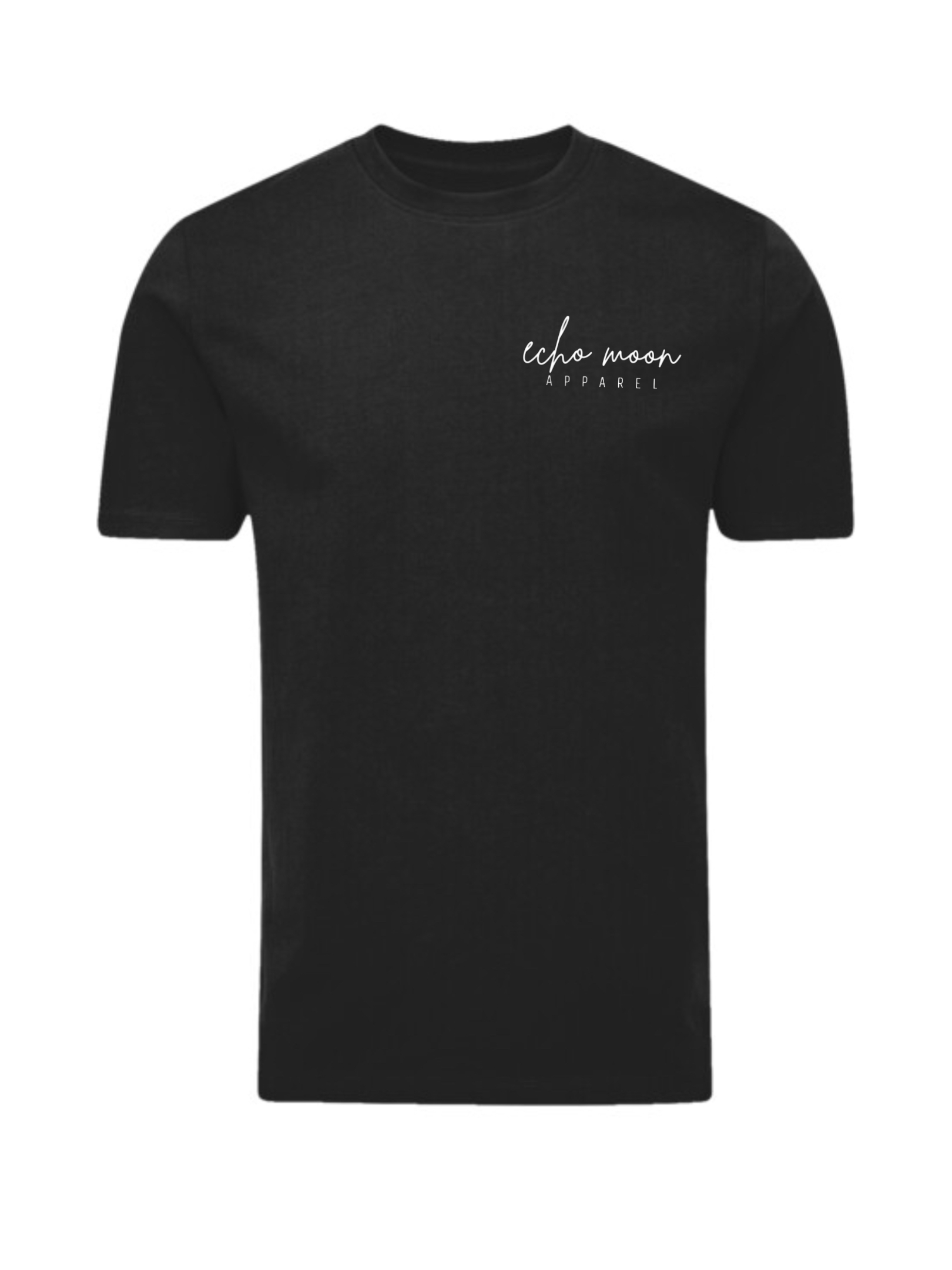 Echo Moon Apparel black Unalome t-shirt 100% organic cotton front side