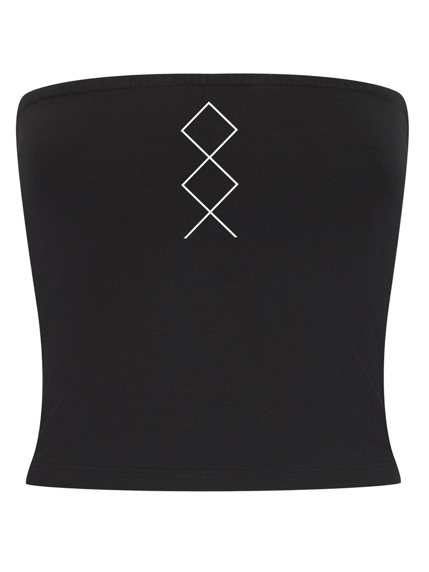 Echo Moon Apparel Black Lucid Hex Bandeau Top Front Side